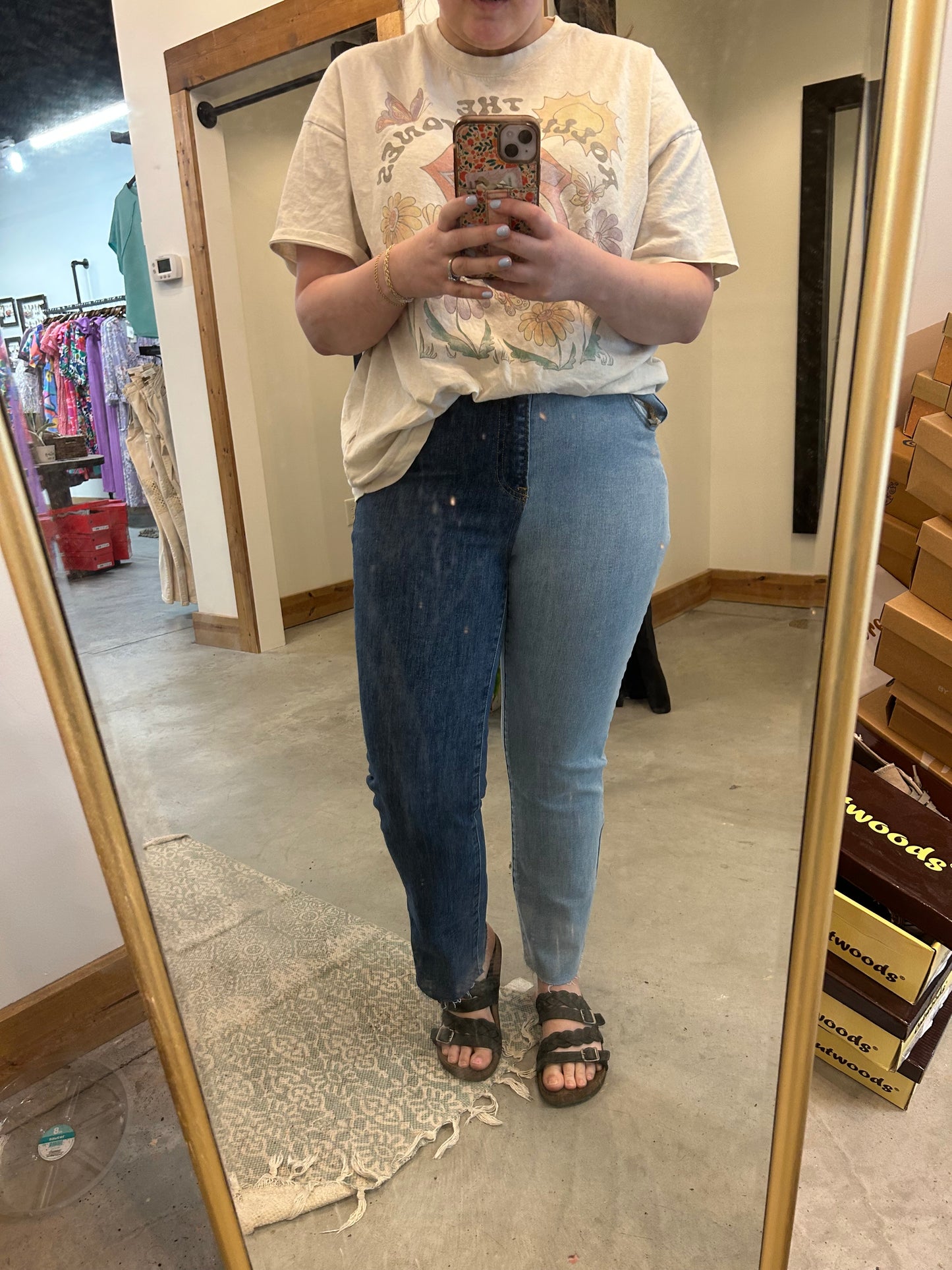 Mismatched Risen Denim