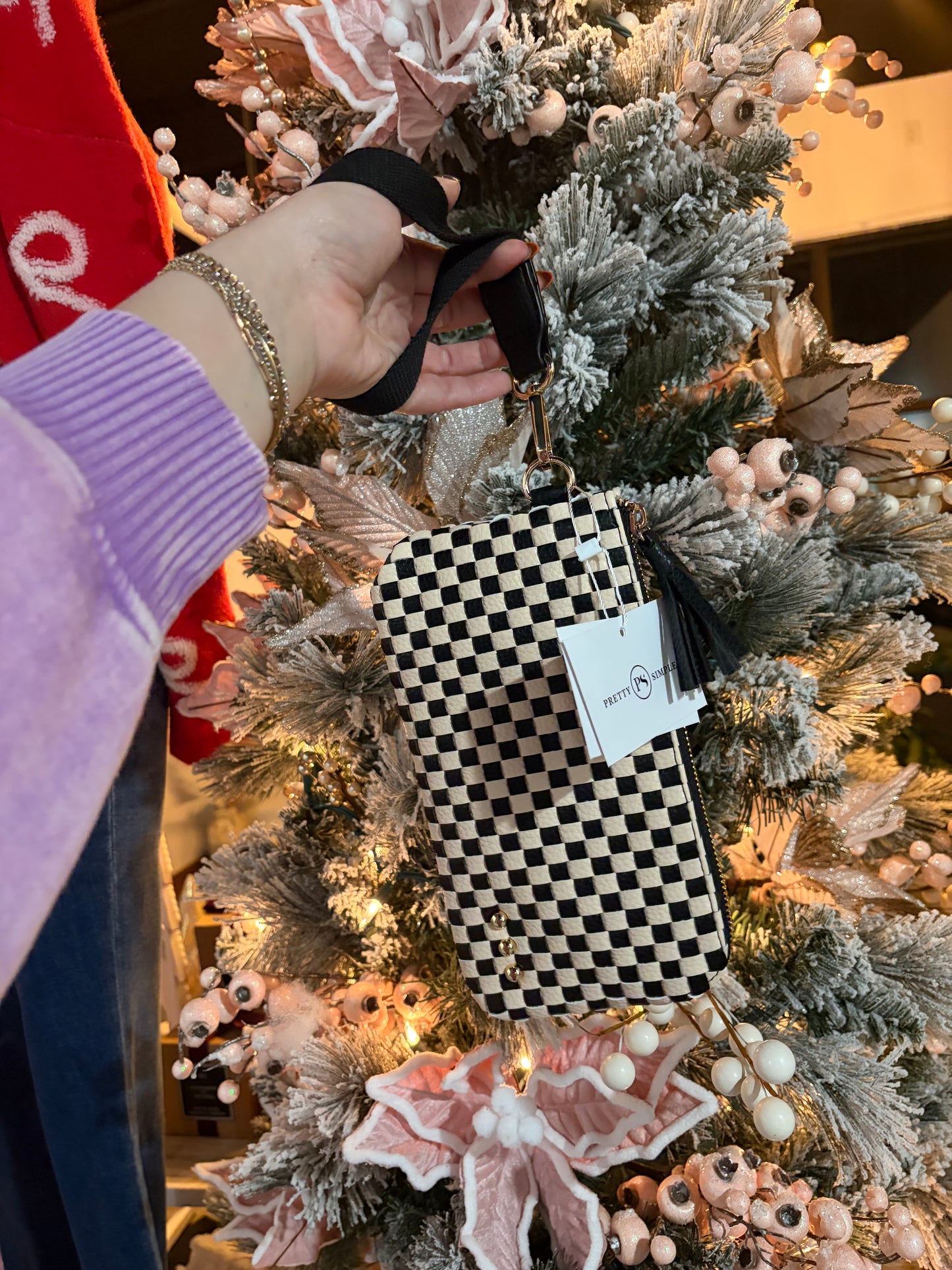 Sienna checker wrist wallet