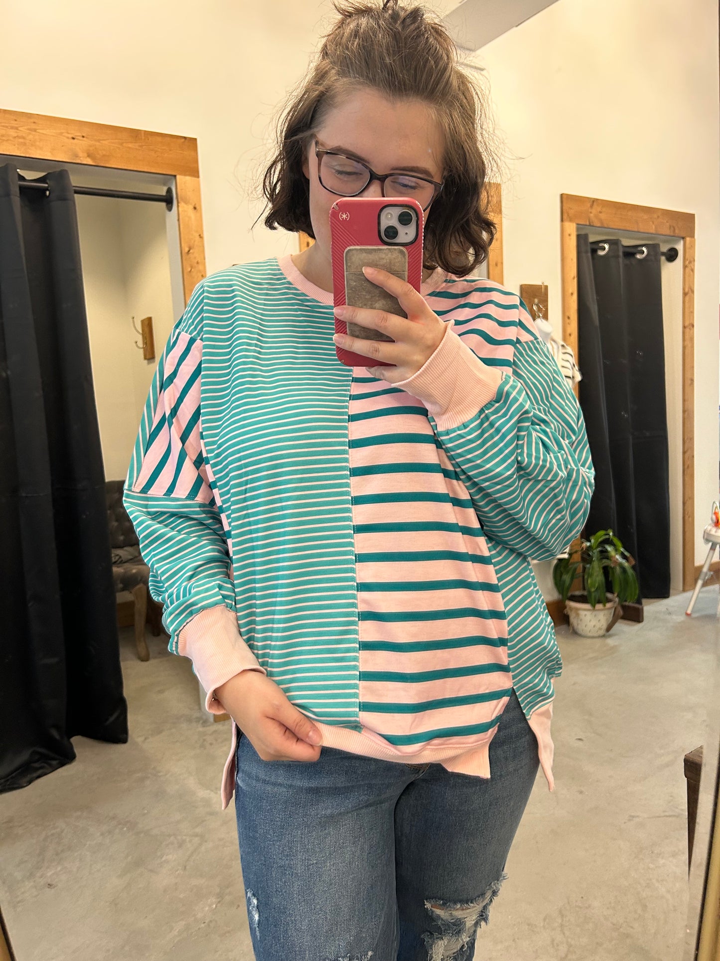 Mismatch Me Pullover Top