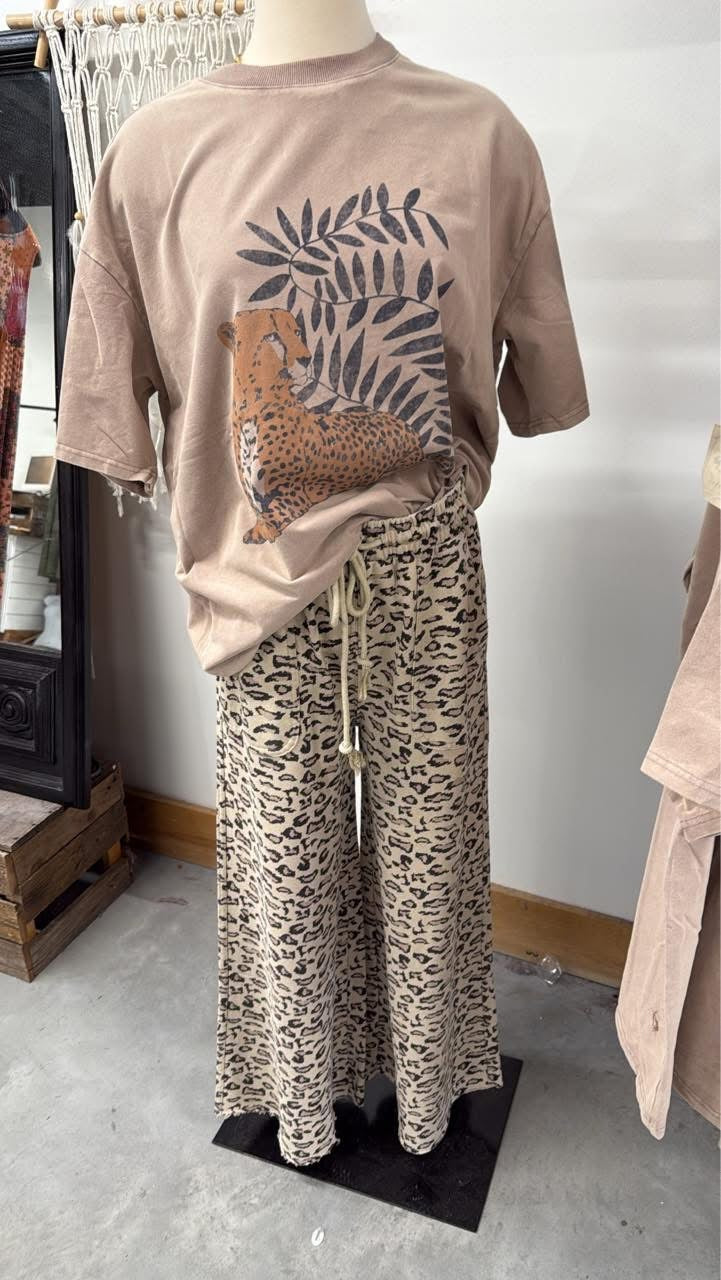 Leopard Pull On Pant