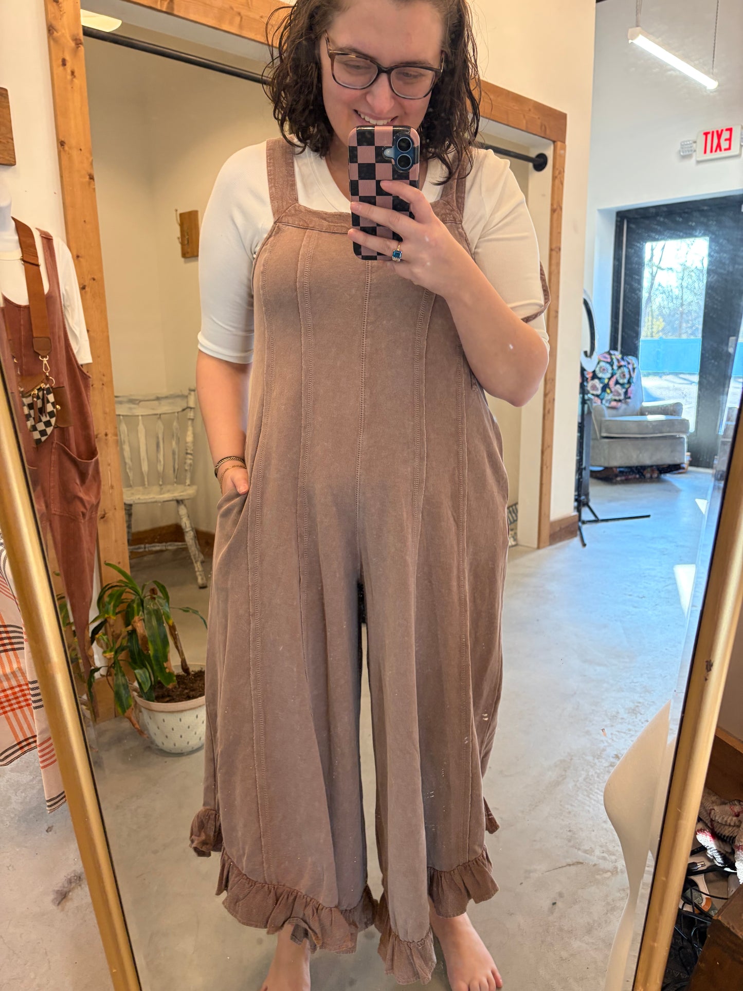 Latte Ruffle Jumpsuit