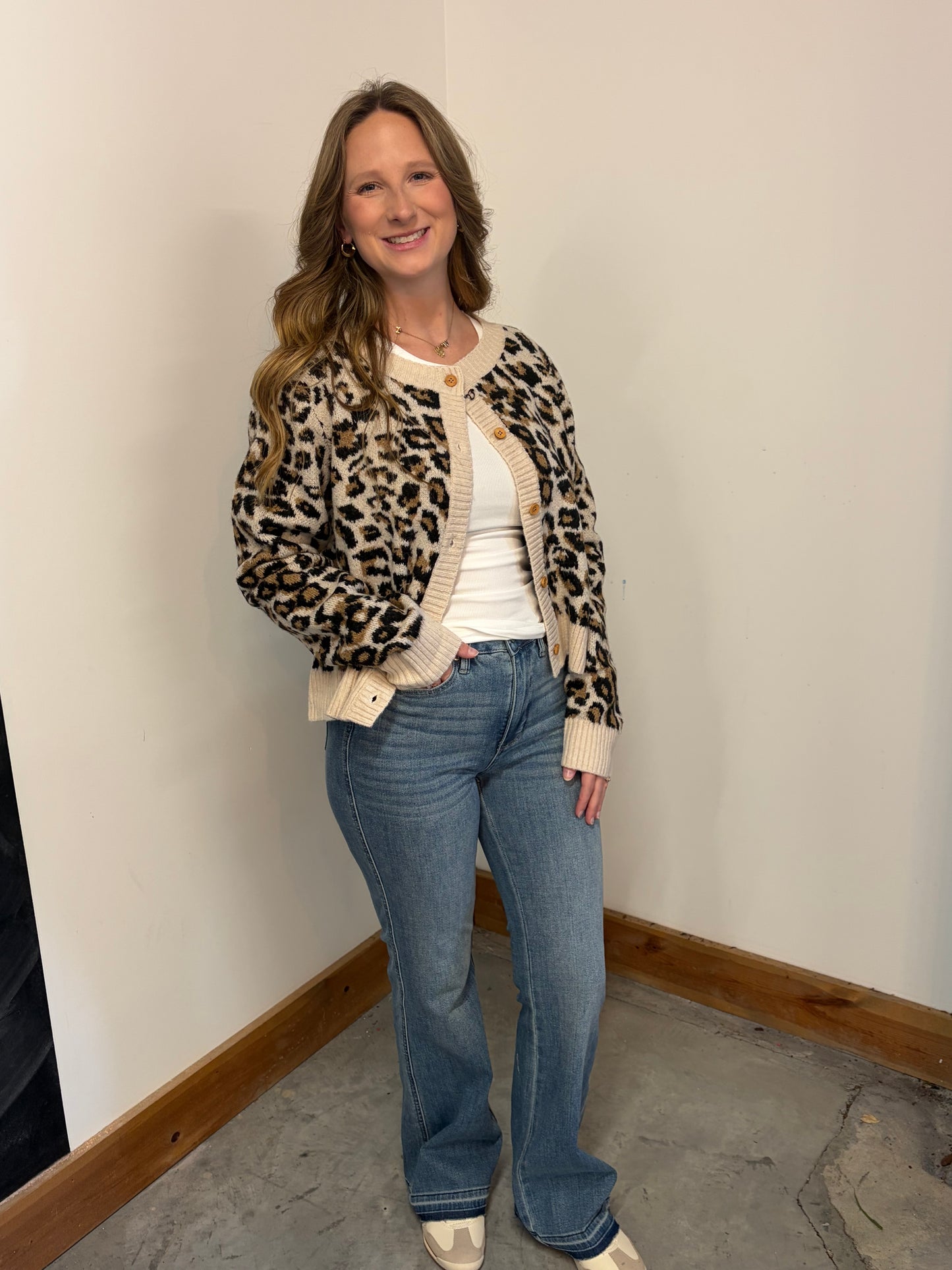 Leopard Button Up Cardi