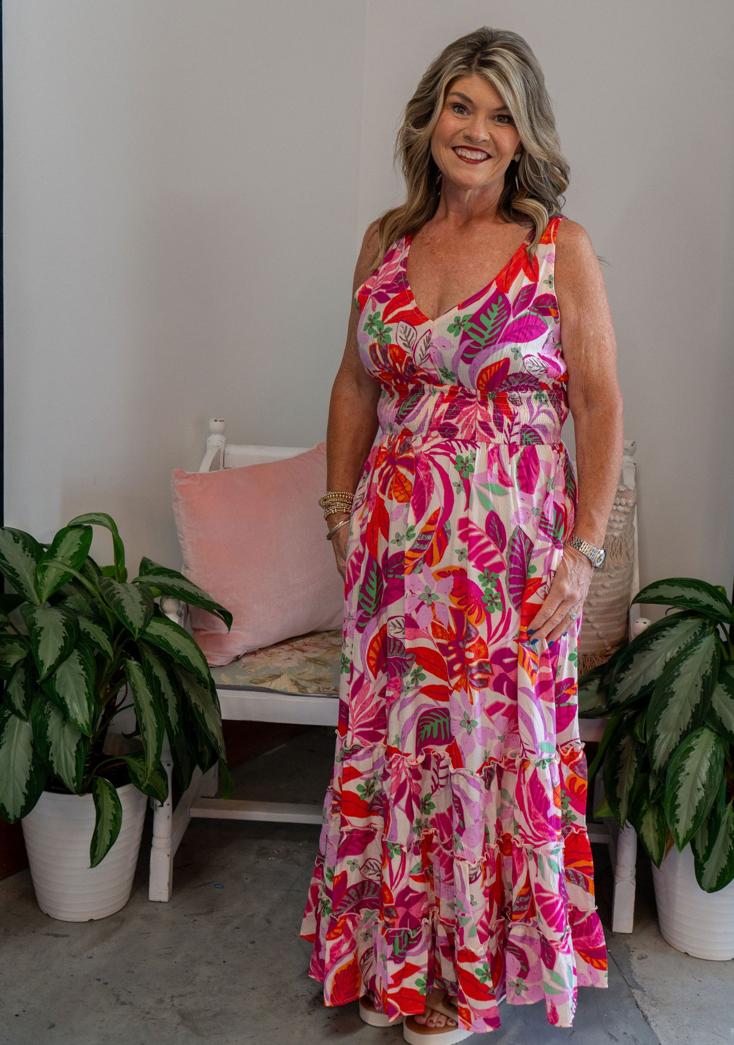 Dragon Fruit Florals Dress
