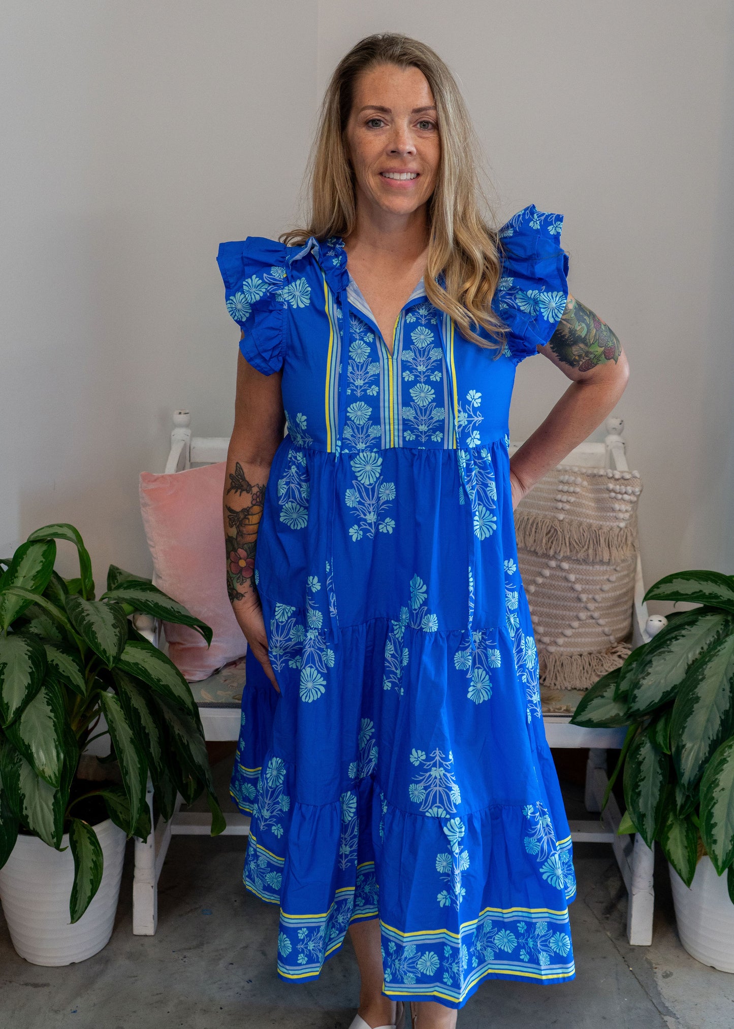 Blue Florals Dress