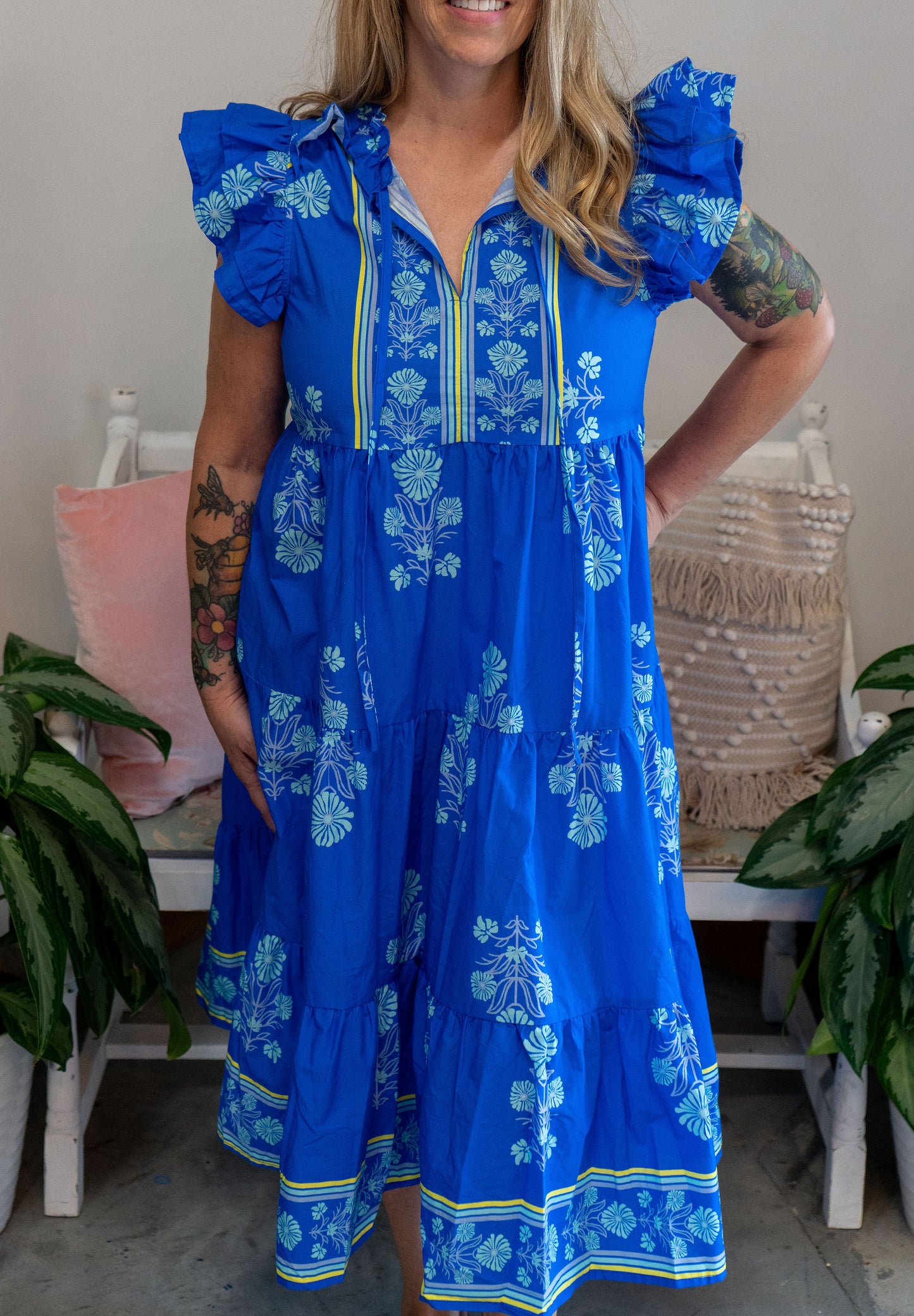 Blue Florals Dress