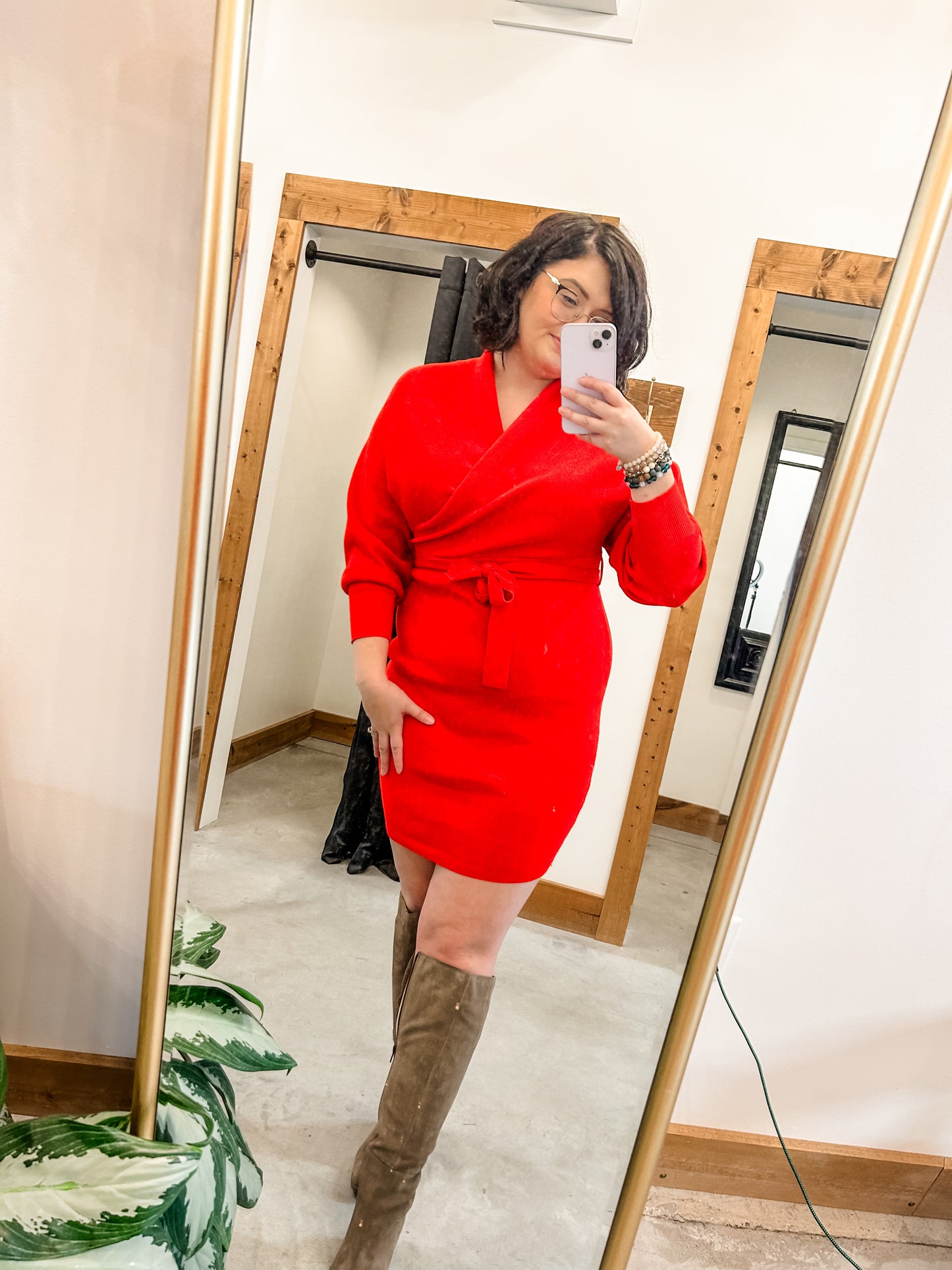 Happy Holidays Red Dress