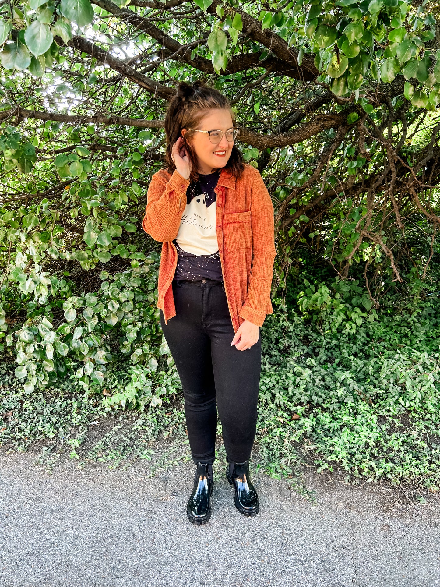 Rust Button Up Top