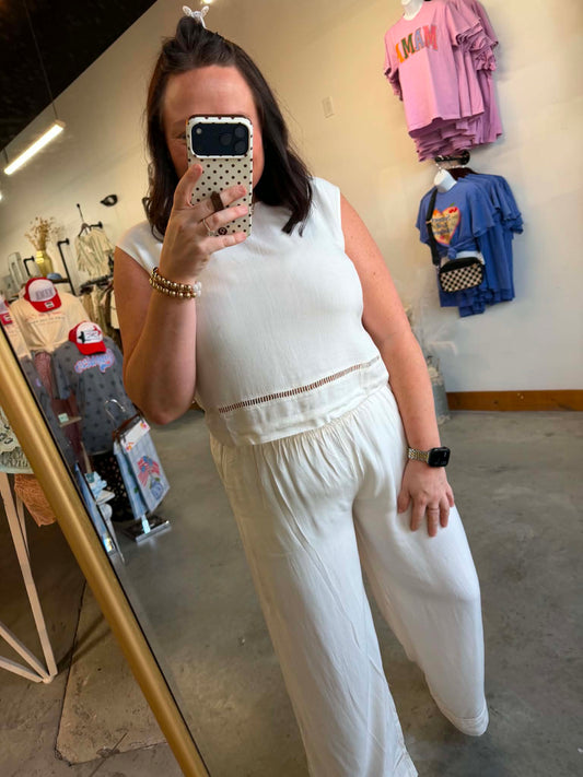 Lace Trim Crop Top