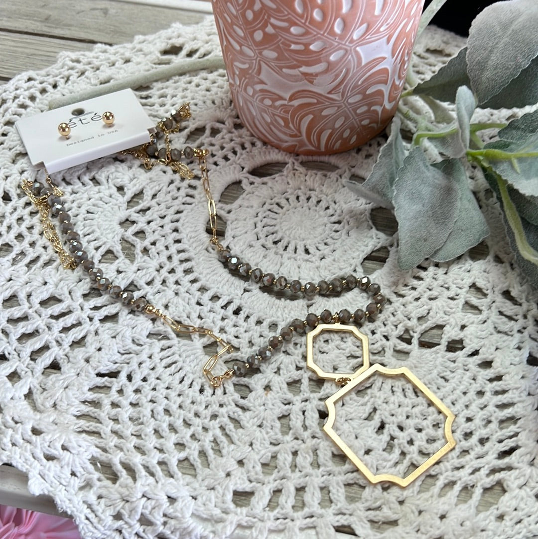 Beaded Dangle Necklace