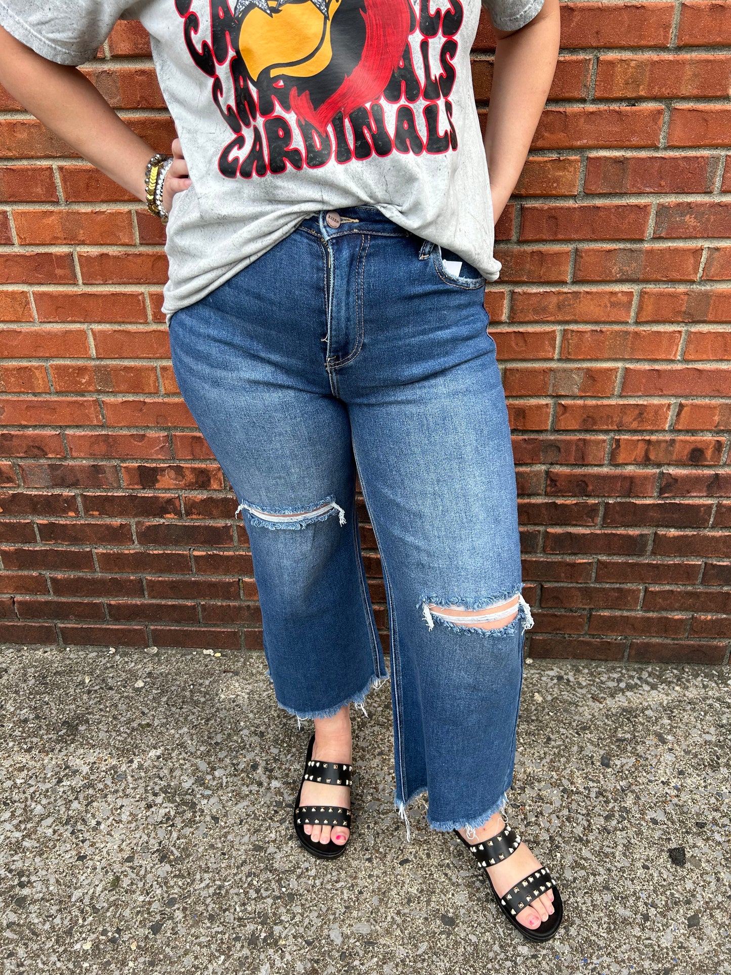 The 90s Called Wide Leg Cropped Denim