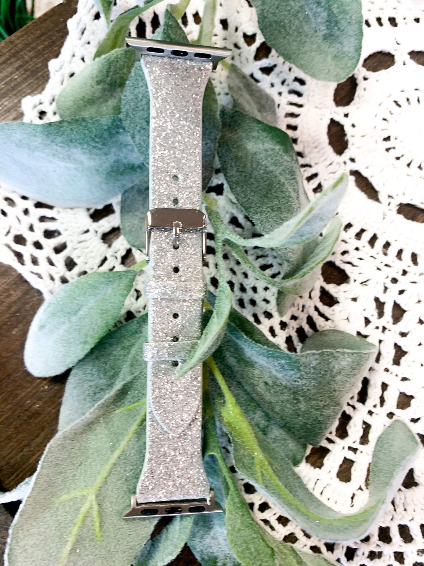 Silver Glitter Watchband