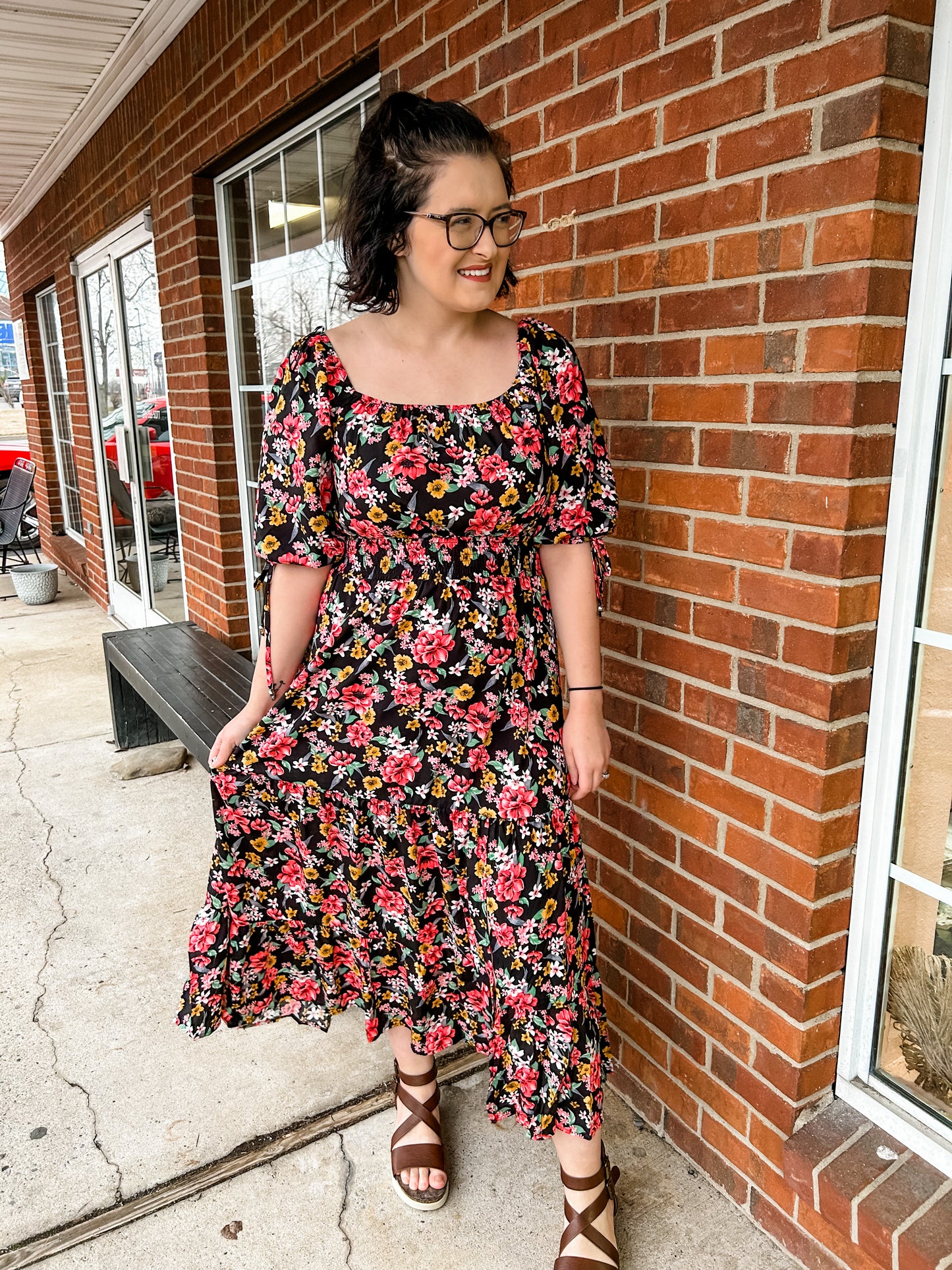 Daylight and Dark Midi Dress