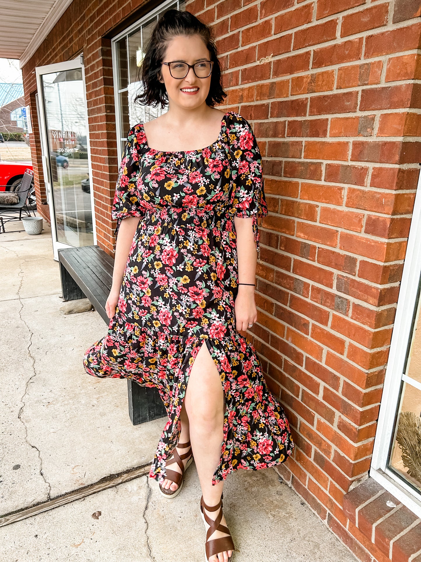 Daylight and Dark Midi Dress
