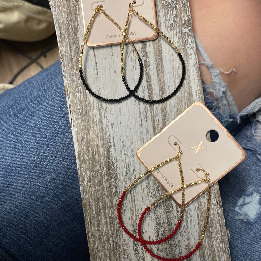 Dainty Beaded Drop Earrings