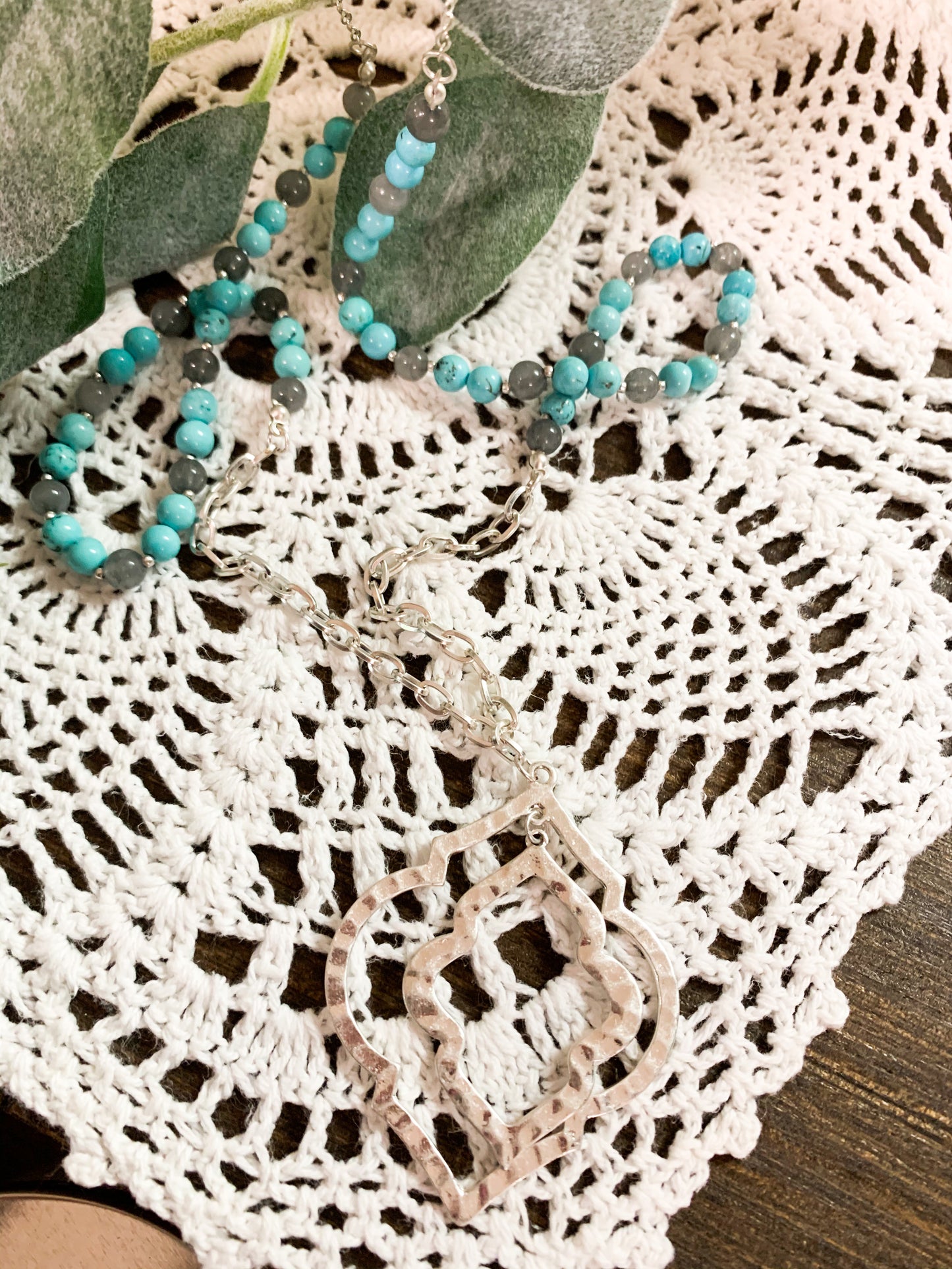 Lucy Turquois Dangle Necklace