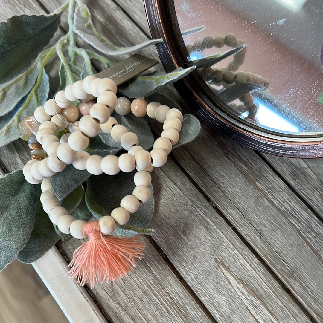 Tassel and Stone Bracelet Stack