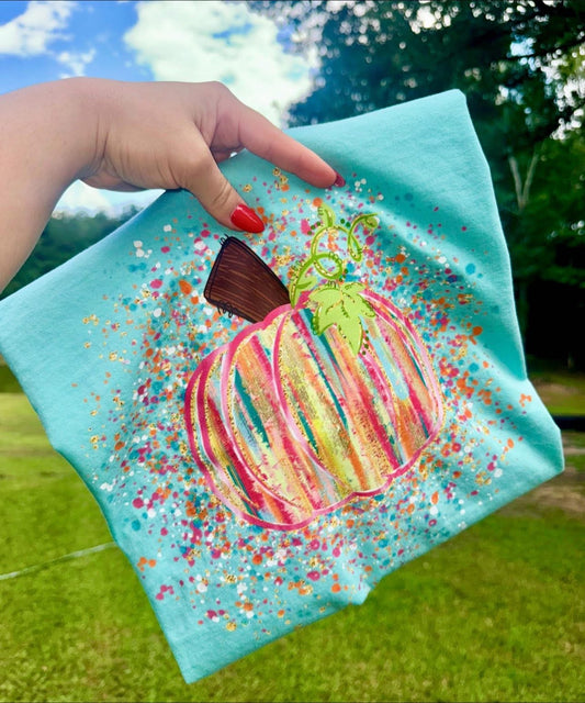 Paint Splatter Pumpkin Tee