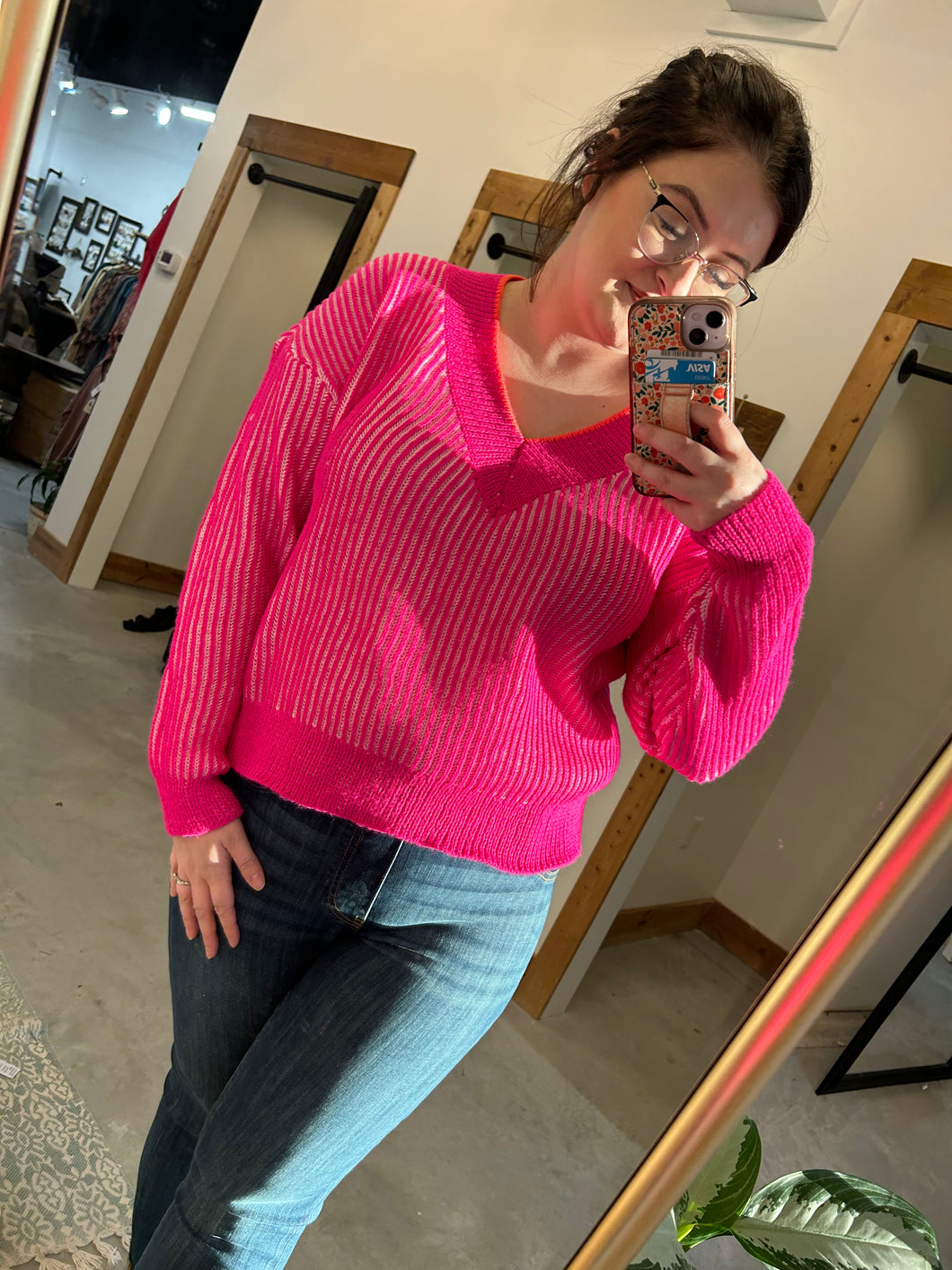 Poppin' Pink Sweater