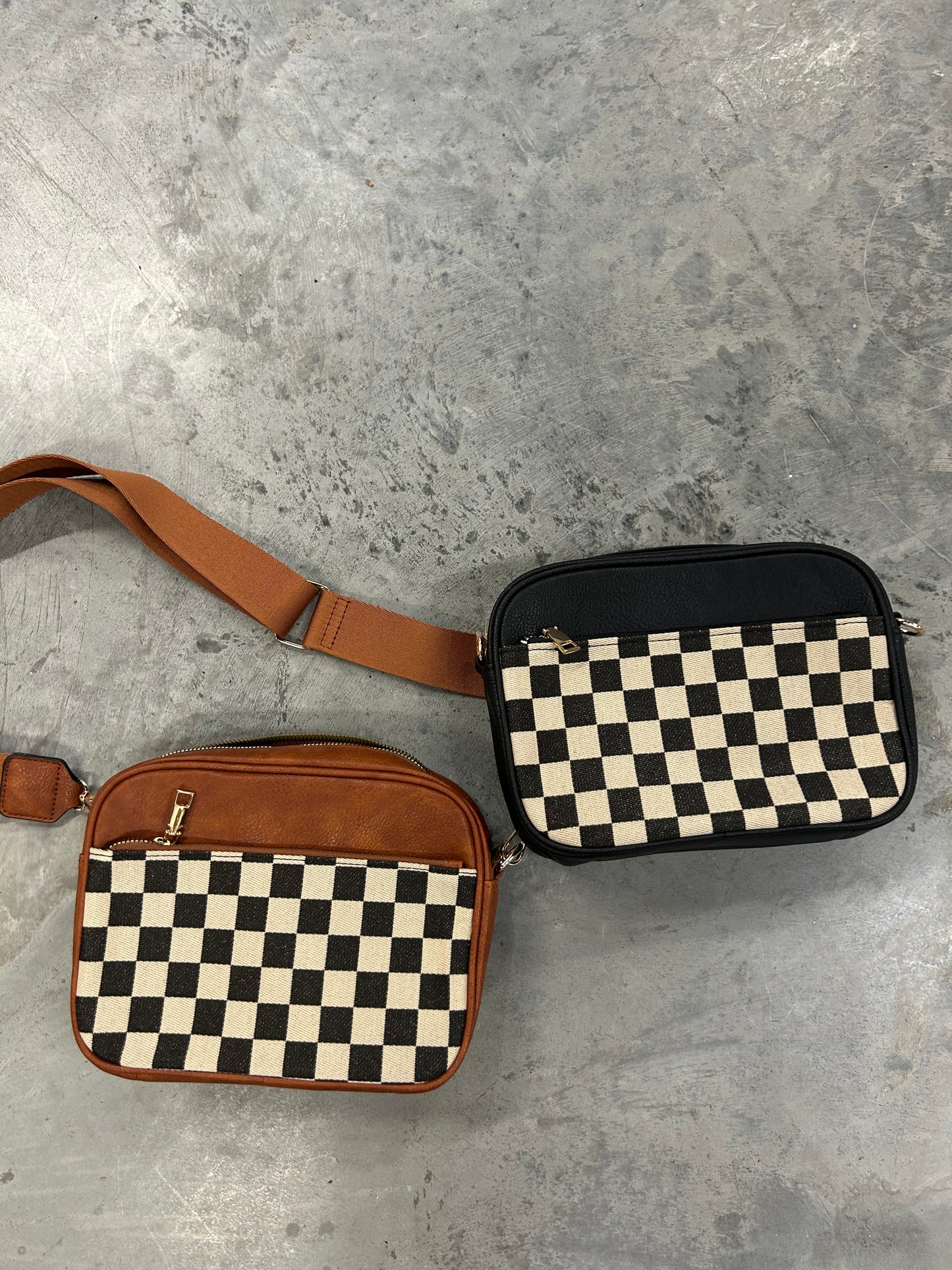 Checker Crossbody Purse