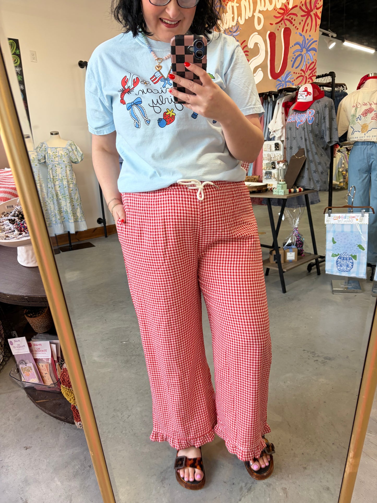 Cherry Picnic Pants