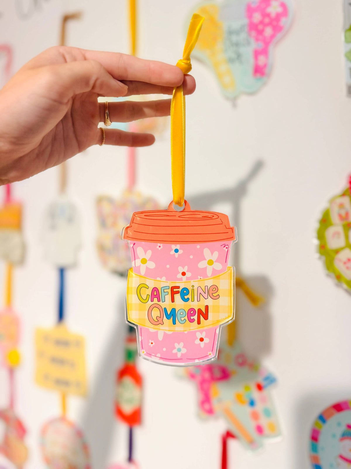Caffeine Queen Acrylic Ornament