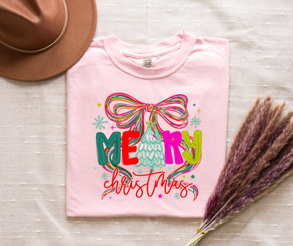 Merry Christmas Bow Tee