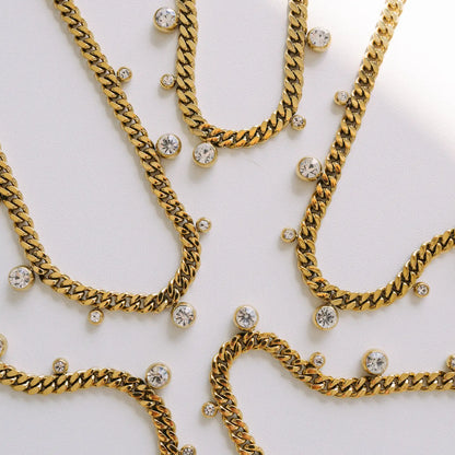 Chloe Crystal Cuban Chain Necklace