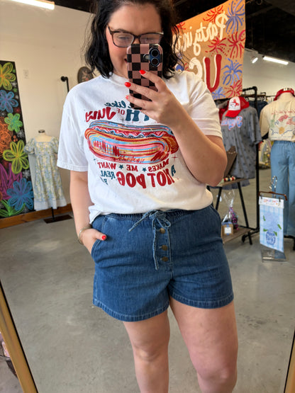 Midnight Coast Denim Shorts