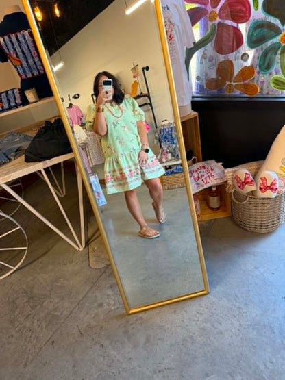 Mint Garden Mini Dress