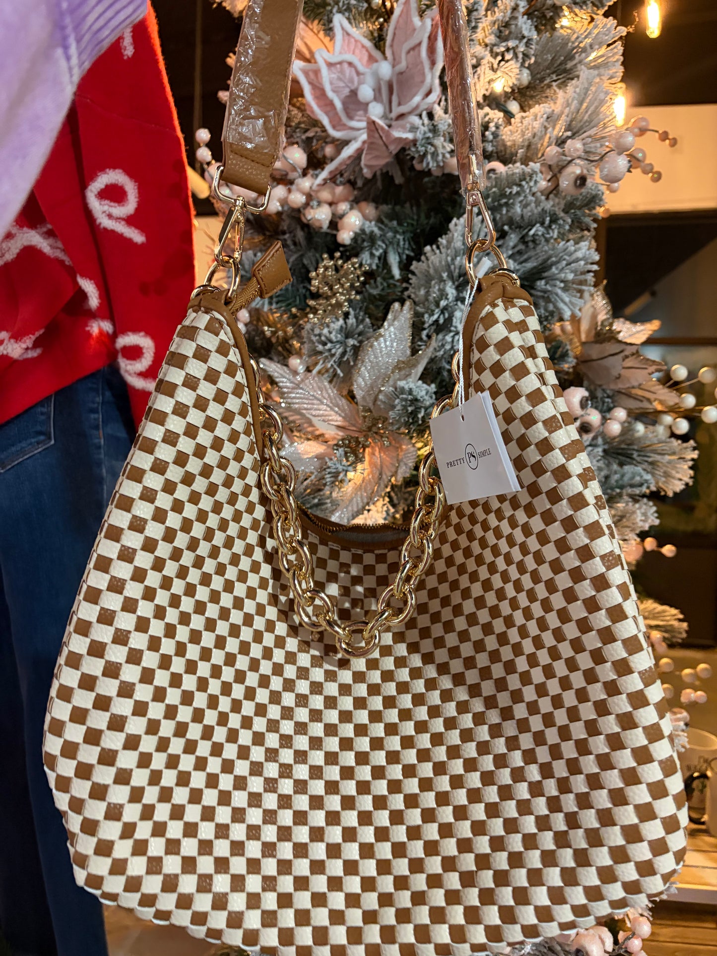 Sienna Woven Checkered Bag