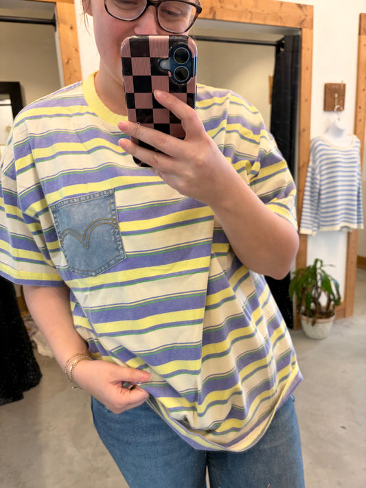 denim pocket top
