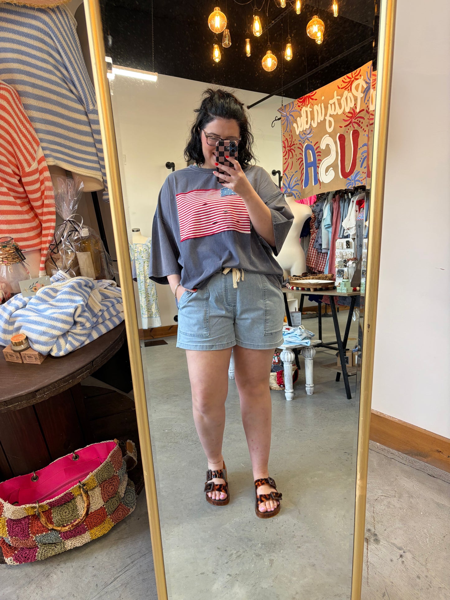 Blue Skies Drawstring Shorts