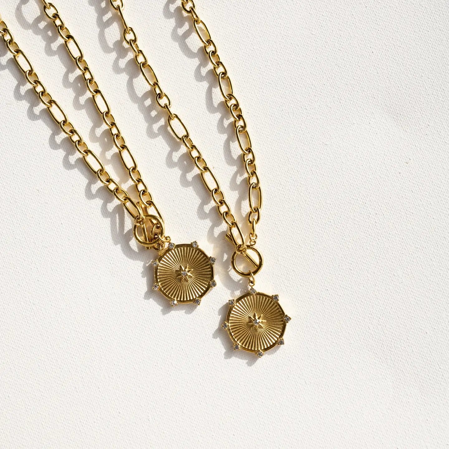 Raylee Toggle Starburst Coin Necklace