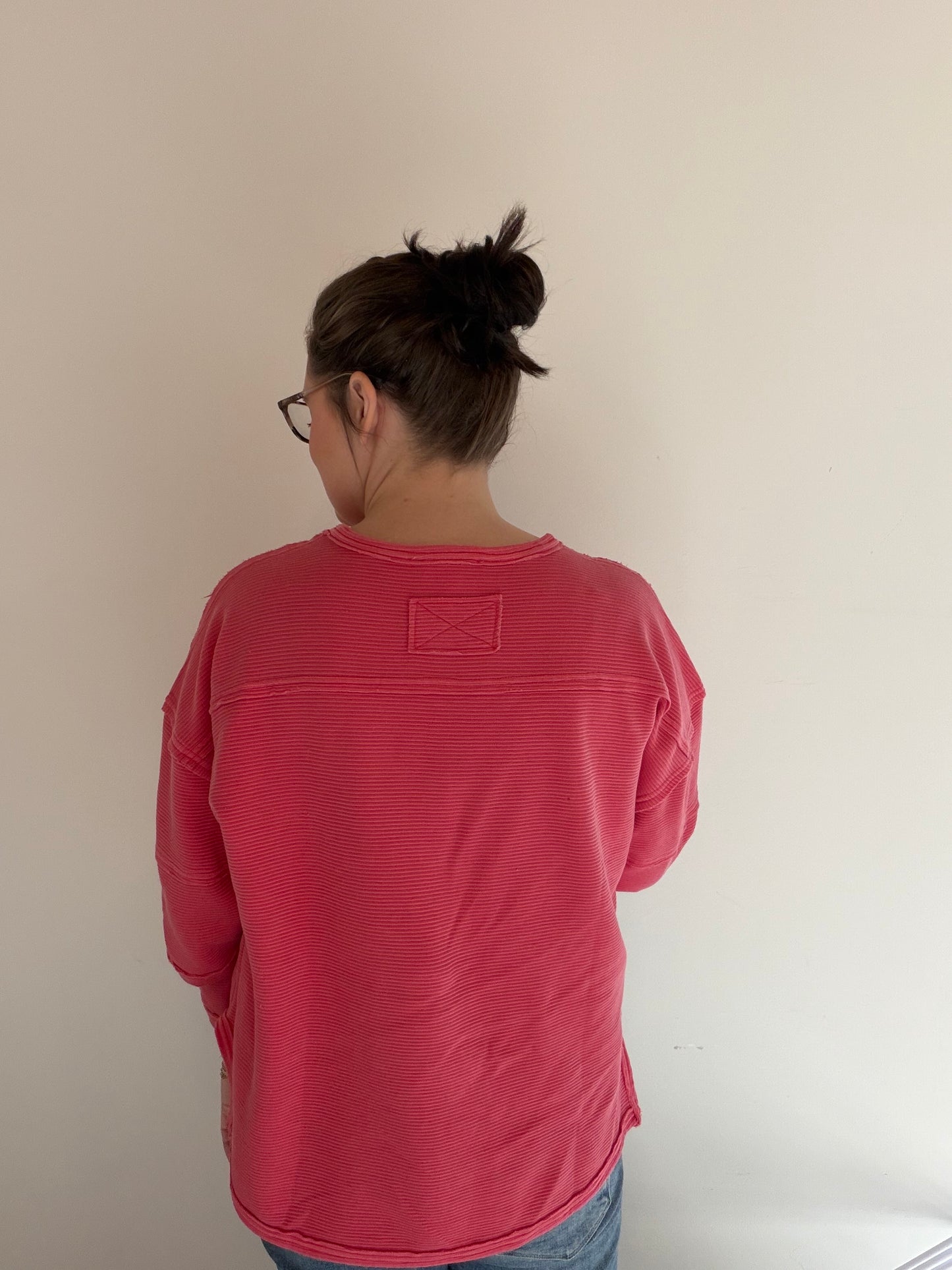 Spring Vibes Ribbed Pullover