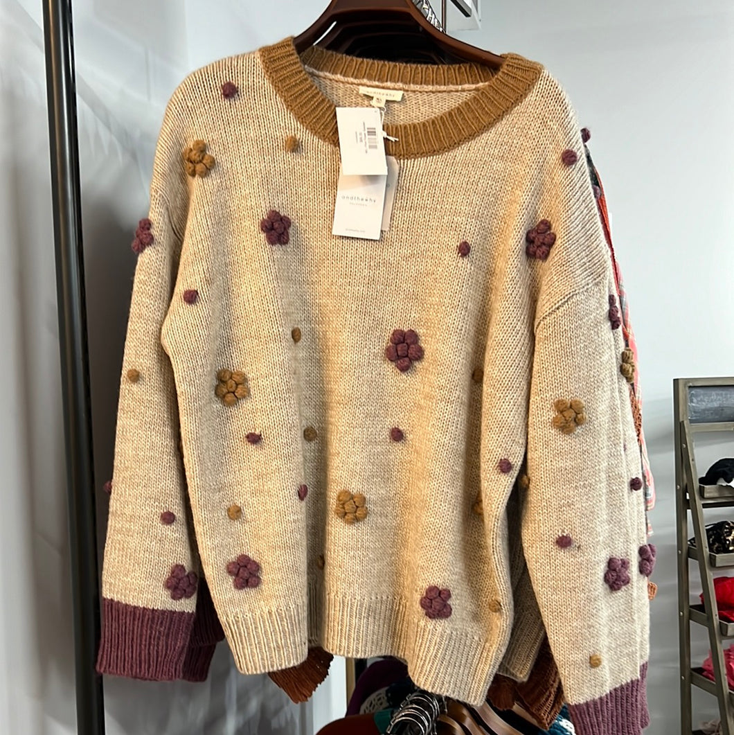 Pom Flower Sweater