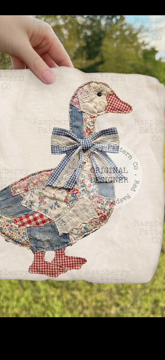 Faux Appliqué Goose Tee