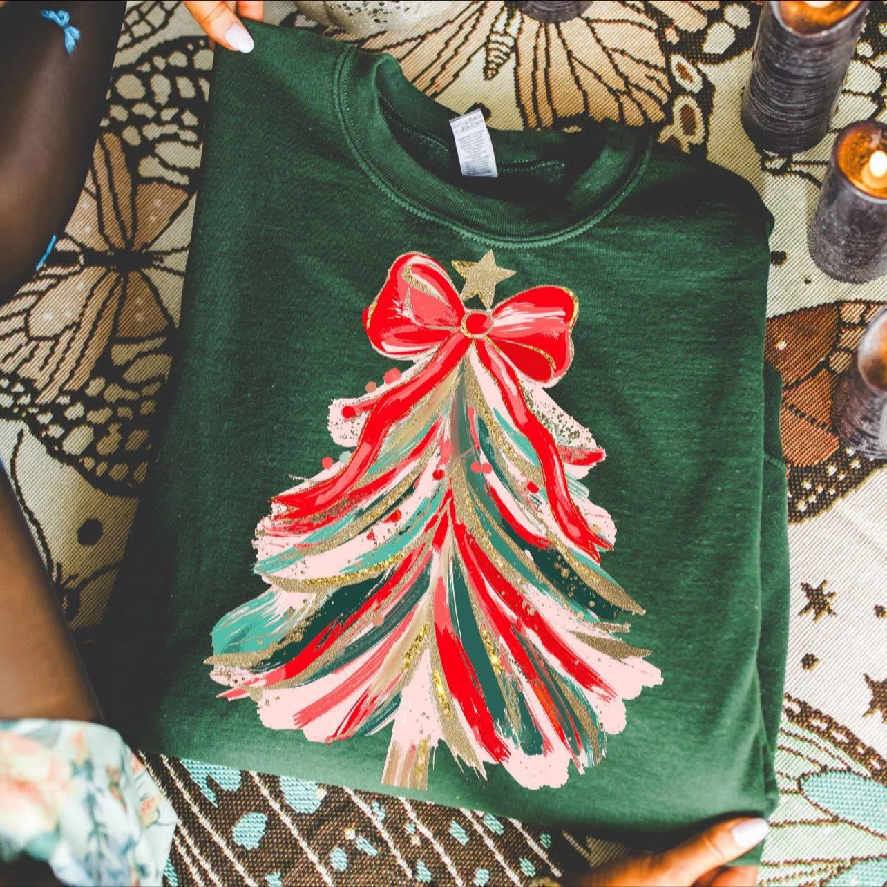 Brushstroke Christmas Tree Tee