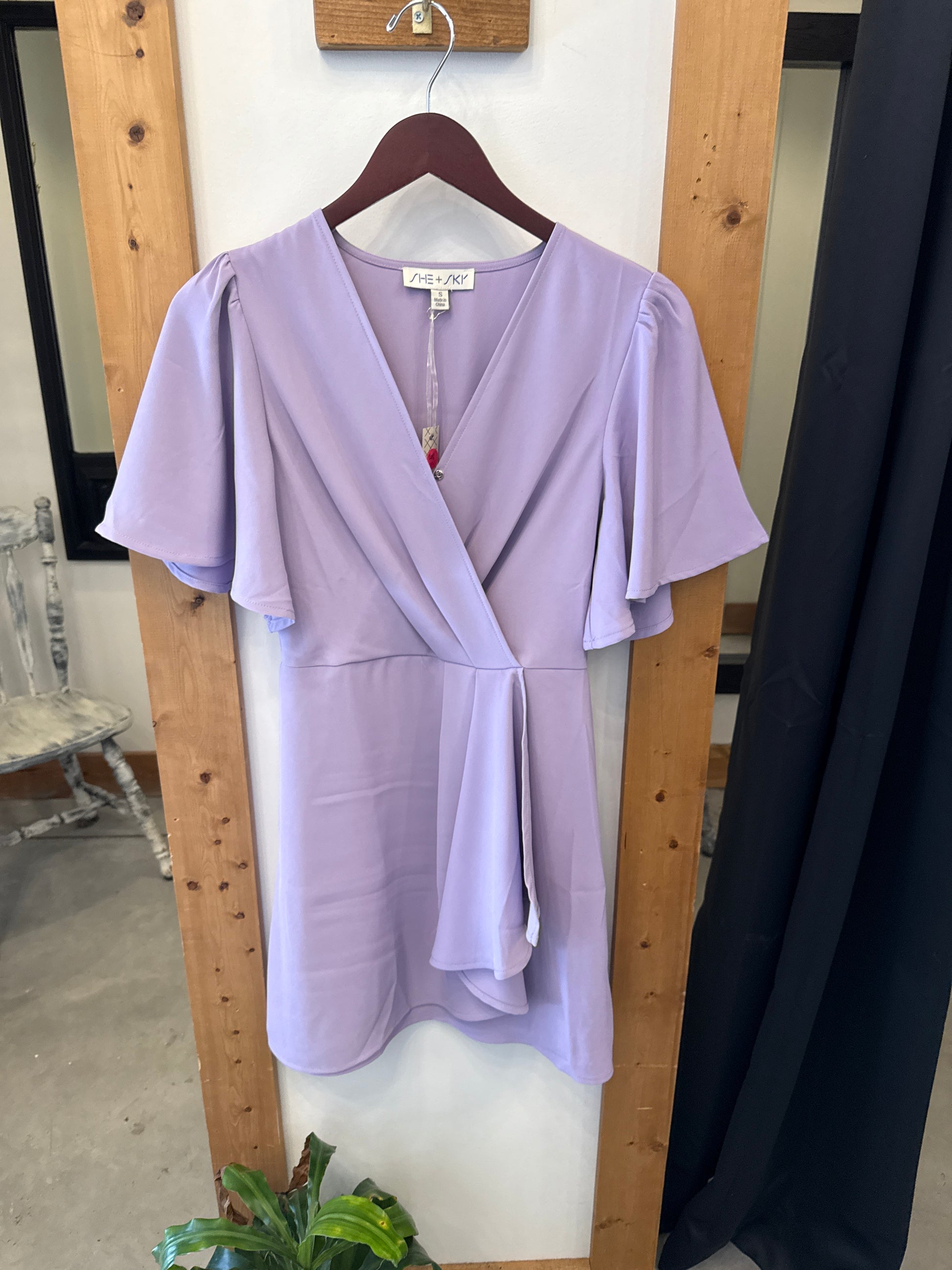 purple faux wrap dress Adjustable Strap A-Line Faux Wrap Maxi Dress