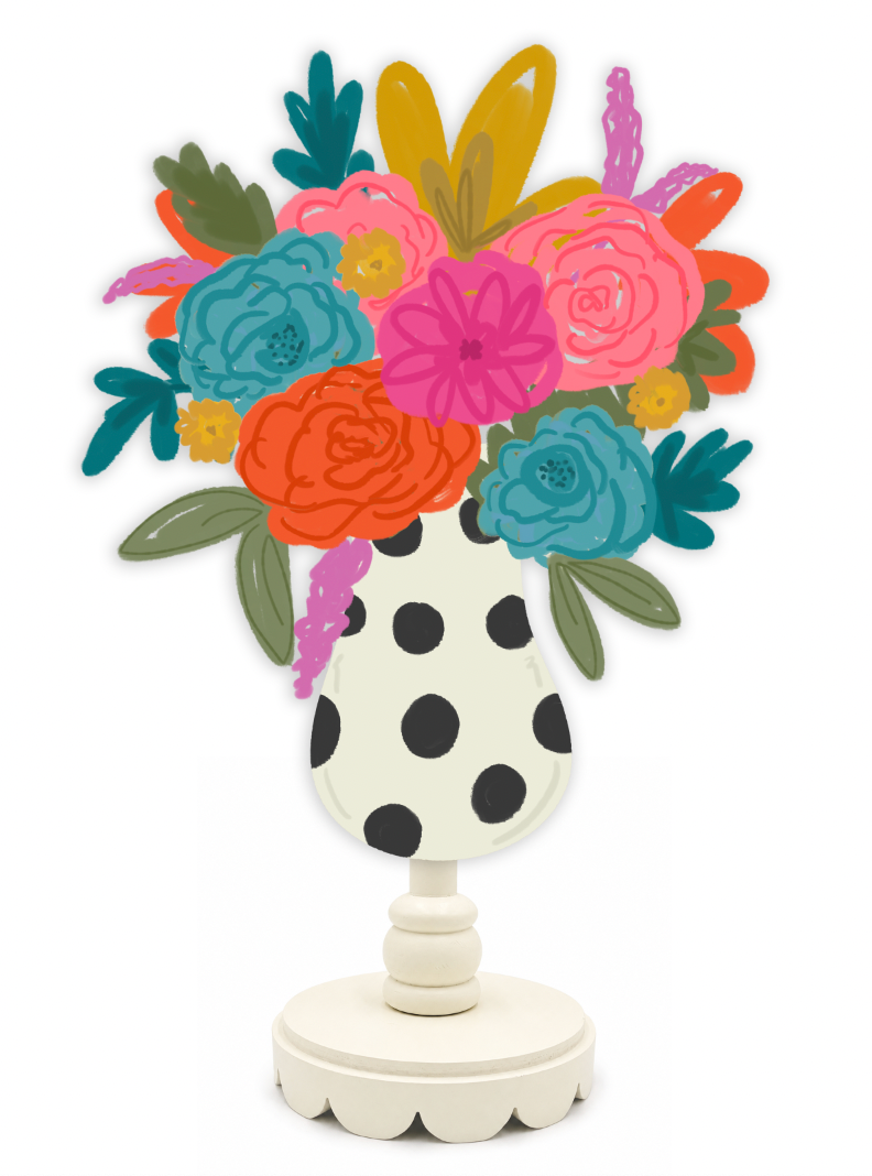 Polka Dot Vase Topper