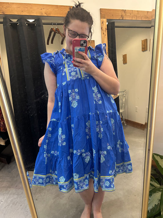 Blue Florals Dress