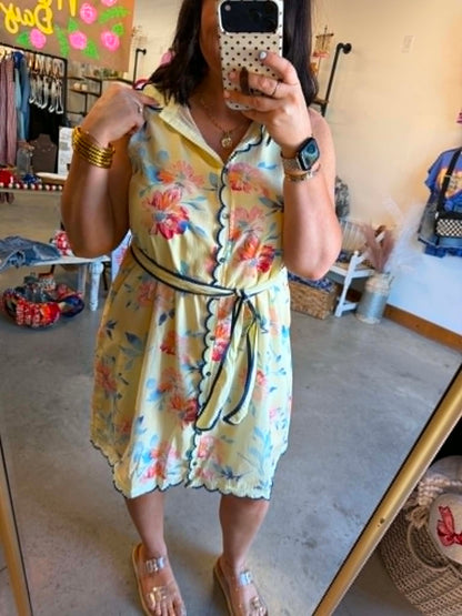 Sunny Pedals Sleeveless Dress