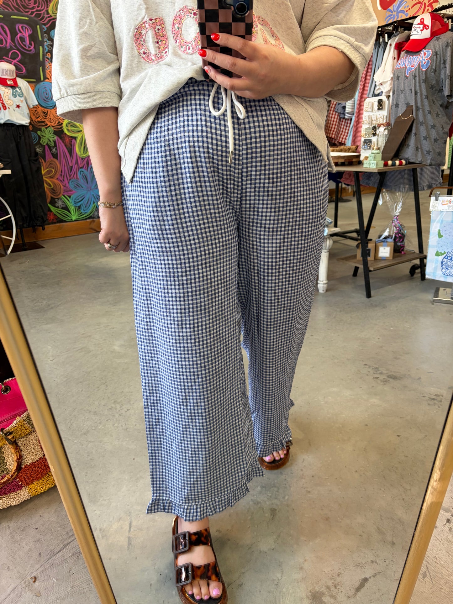 Midnight Tide Gingham Pants