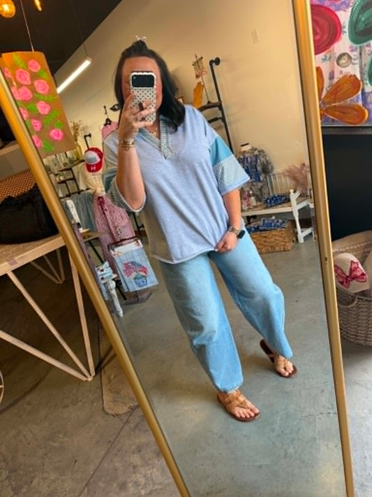 Blue Skies Collar Tee