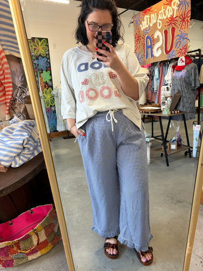 Midnight Tide Gingham Pants