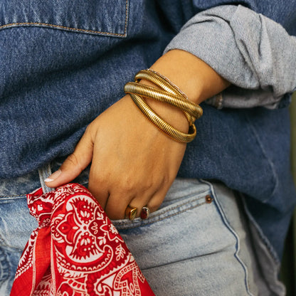 Triple Stack Bracelet - Gold
