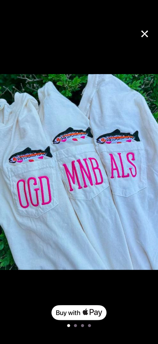 Monogram rainbow trout tee