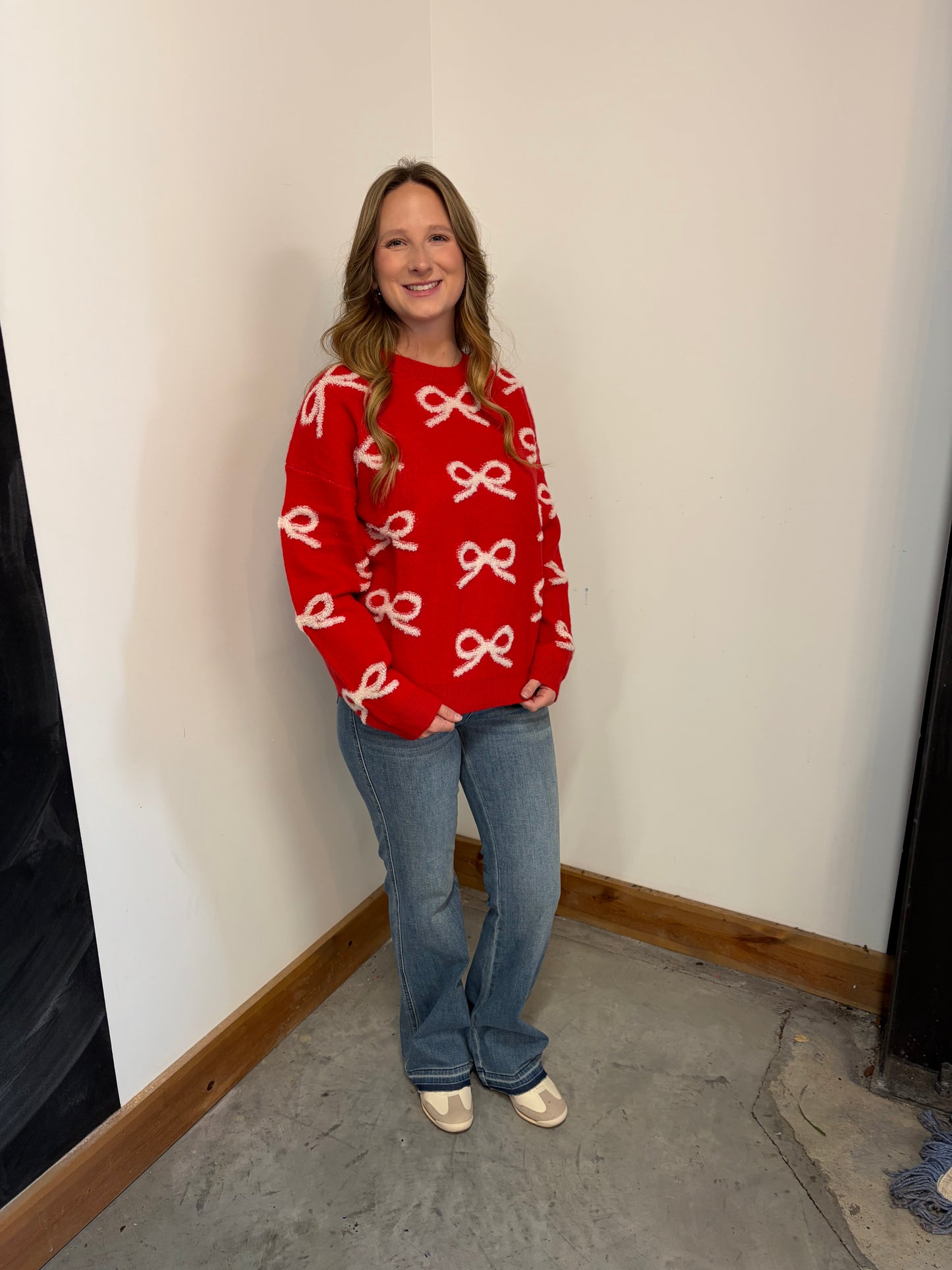 Cozy Christmas Bows Sweater