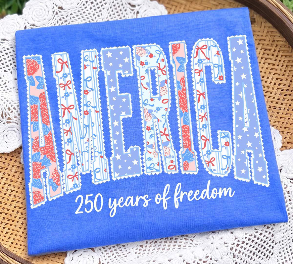 America floral 250 Tee