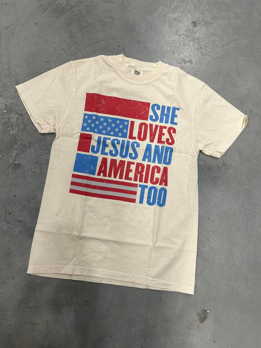 Jesus & America too Tee