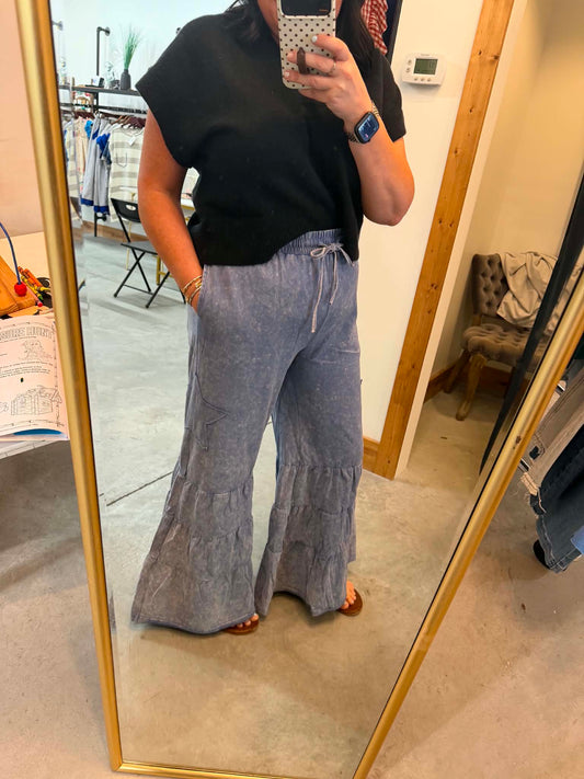 Blue Star Flare Pants